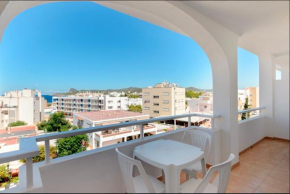 Hotel One bedroom appartement with sea view shared pool and furnished balcony at Sant Josep de sa Talaia